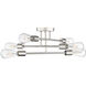 Decco 6 Light 16.75 inch Polished Nickel Indoor Semi-Flush Ceiling Light
